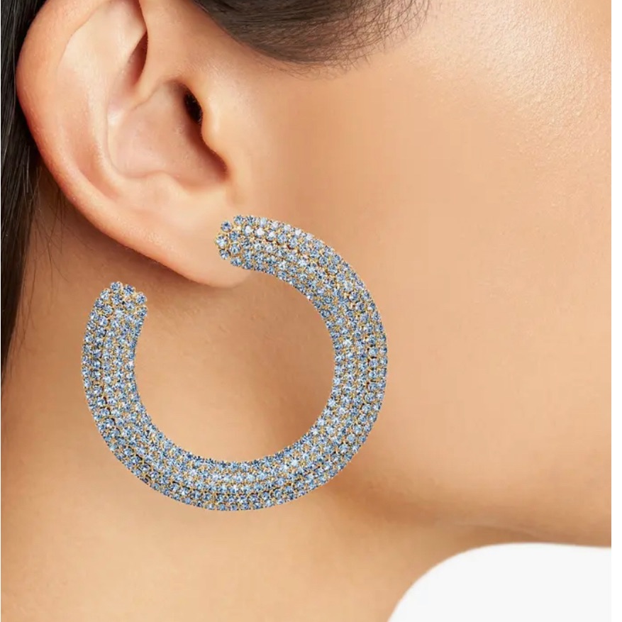 Cult Gaia Mira Crystal Hoop Earring OneSingle 60$